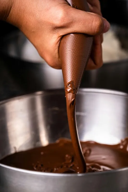 Fresh baked goods displayed in a bakery